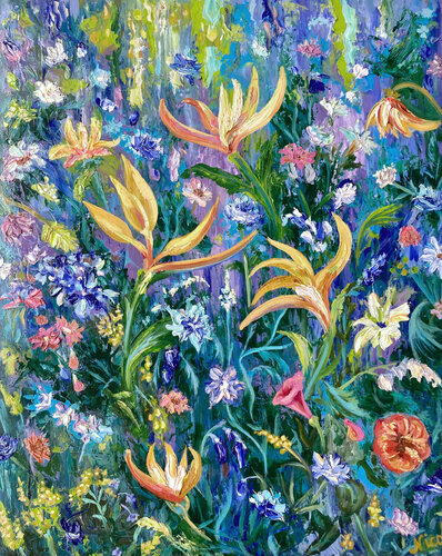 “Tropical flowers in Marbella” von Pintor Nicolas, Malerei kaufen auf Singulart