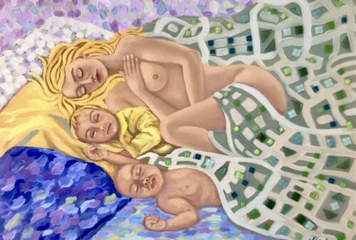 “May an angel guard your dream” di Pintor Nicolas, Pittura in vendita su Singulart