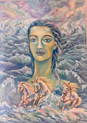 «Fisherman's wife» van Pintor Nicolas, Schilderij te koop op Singulart