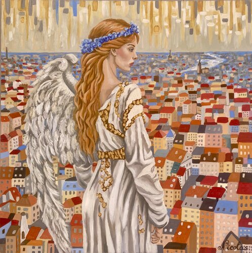 "Angel of Dawn" par Pintor Nicolas, Peinture en vente sur Singulart
