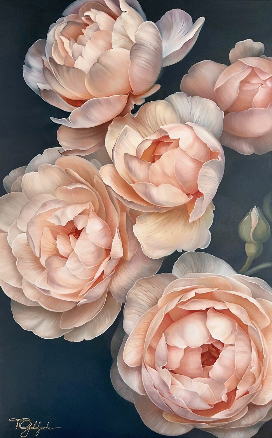 English Roses Tanya Golodynska Peinture originale à vendre