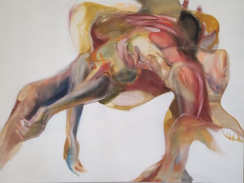 They are one person, they are two alone, they are free together, they are for each other de Dick van Dijk, Pintura a la venta en Singulart