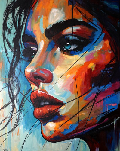 Heart on Fire by Rafal Stach Kozina, Painting for Sale on Singulart