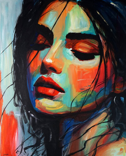 She's a Rainbow by Rafal Stach Kozina, Painting for Sale on Singulart