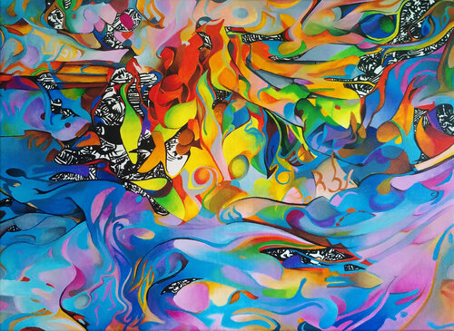 Smell of violet by decolor feroz, Painting for Sale on Singulart