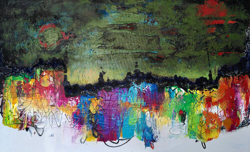 Like water and oil by decolor feroz, Painting for Sale on Singulart