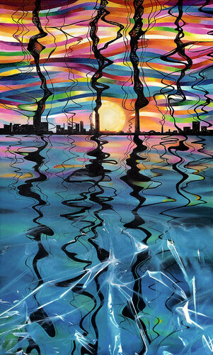 Quadrangular economy. by decolor feroz, Painting for Sale on Singulart