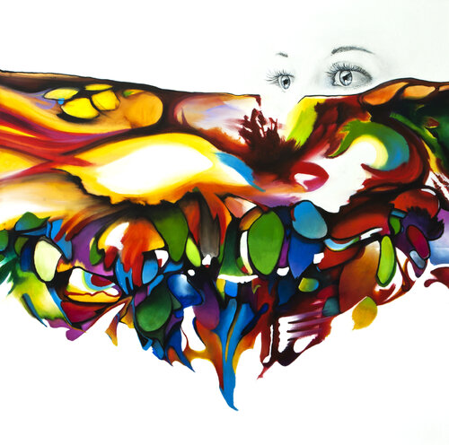 The flavour of your gaze van decolor feroz, Schilderij te koop op Singulart