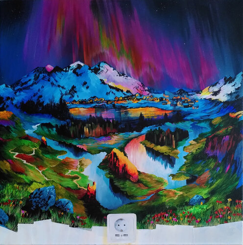 Plug into the planet. by decolor feroz, Painting for Sale on Singulart