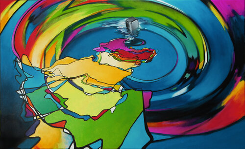 The ubearable bouyancy of being. van decolor feroz, Schilderij te koop op Singulart