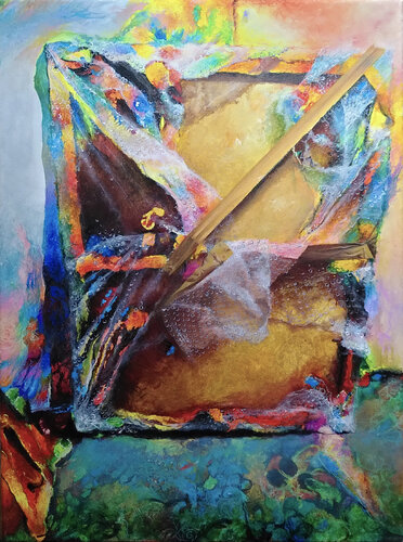 Embrace of the mockery by decolor feroz, Painting for Sale on Singulart