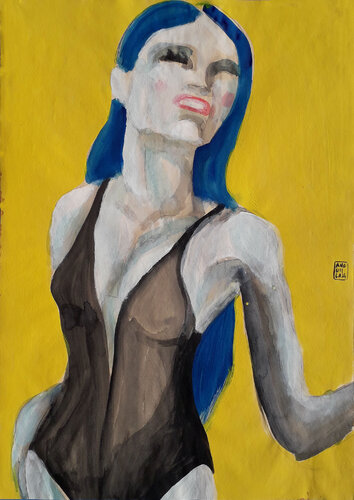 Girl #6 van Anguilla Ink, Schilderij te koop op Singulart
