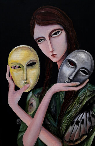 Dilemma (Deeply human) von Anguilla Ink, Malerei kaufen auf Singulart