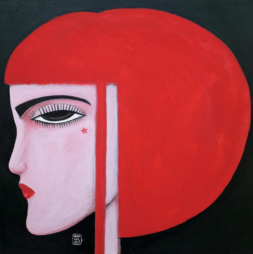 Girl with red hair van Anguilla Ink, Schilderij te koop op Singulart