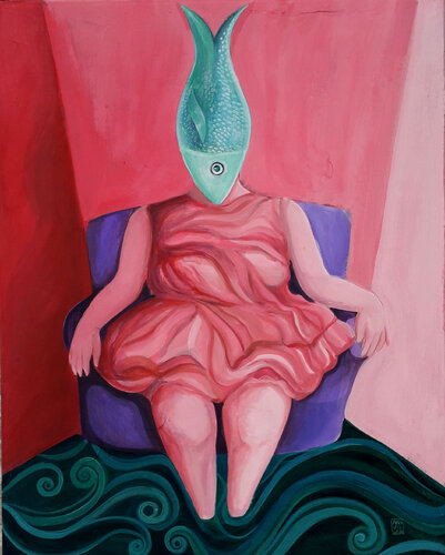 La Sirena (The Mermaid) van Anguilla Ink, Schilderij te koop op Singulart