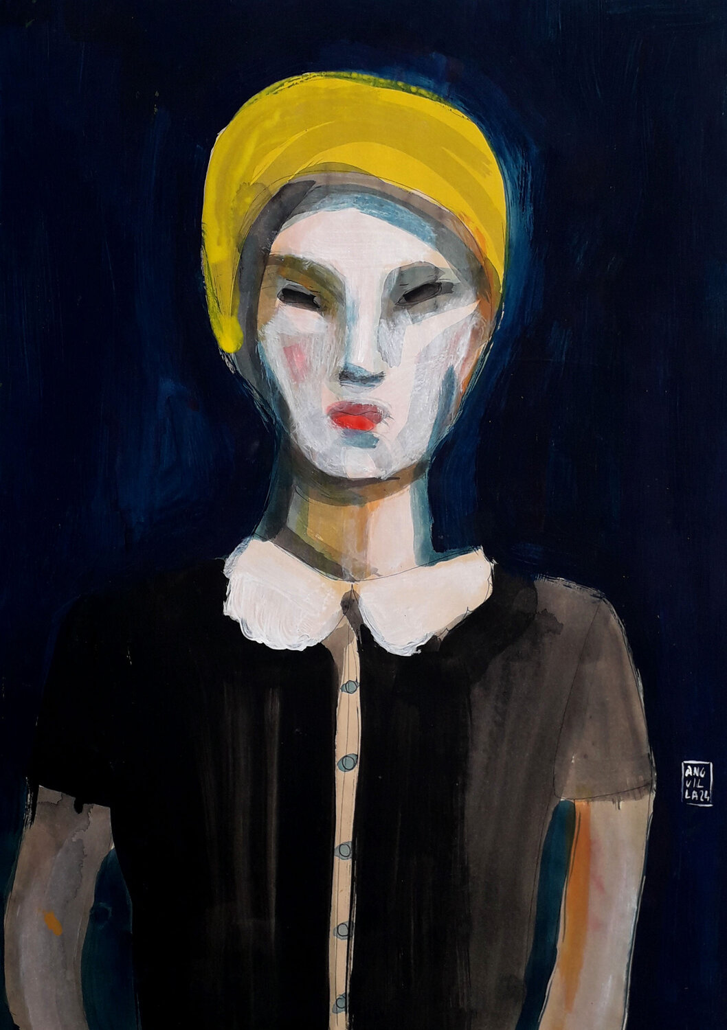 Yellow turban Anguilla Ink