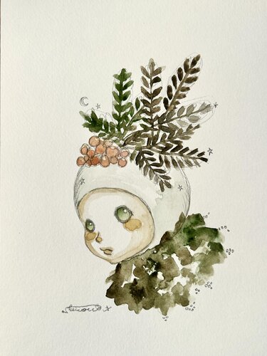 A Fairy of Fir Tree by Keiko Suzuki Möller, Painting for Sale on Singulart