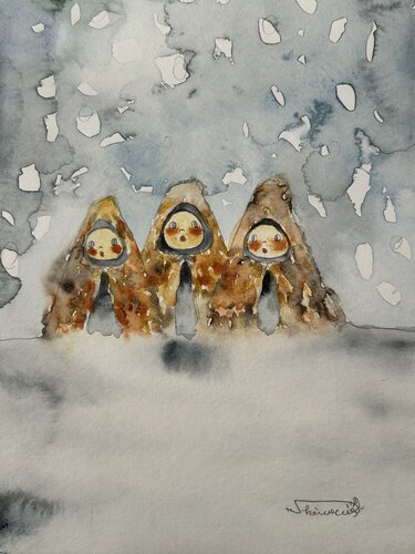 Three Yukinko by Keiko Suzuki Möller, Painting for Sale on Singulart