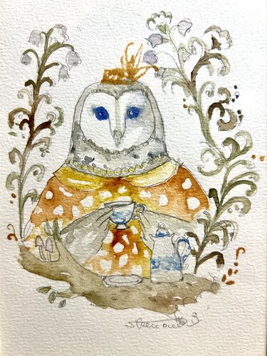 Fika time van Keiko Suzuki Möller, Schilderij te koop op Singulart