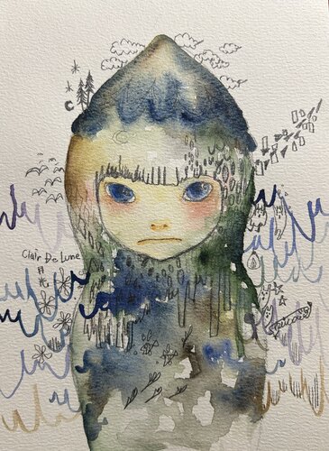 Clair De Lune di Keiko Suzuki Möller, Pittura in vendita su Singulart