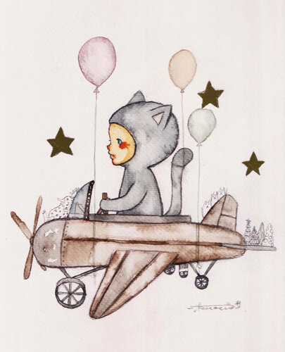 The Boy Who Learned to Fly de Keiko Suzuki Möller, Pintura a la venta en Singulart