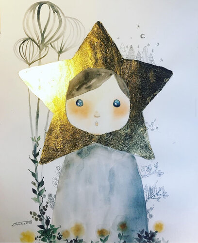 The Star Boy di Keiko Suzuki Möller, Pittura in vendita su Singulart