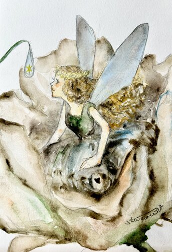 The Fairy of Rose by Keiko Suzuki Möller, Painting for Sale on Singulart