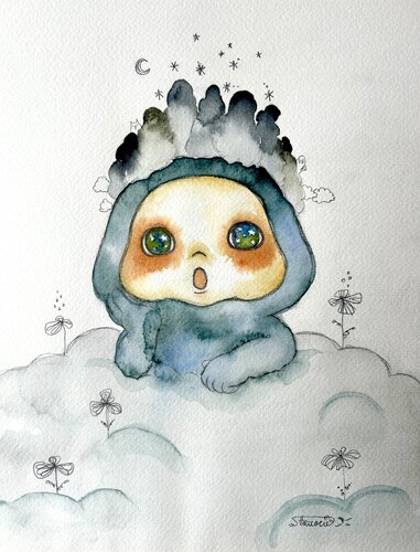 The Clouds Fairy by Keiko Suzuki Möller, Painting for Sale on Singulart