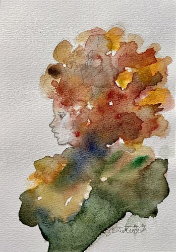 The Flower Girl von Keiko Suzuki Möller, Malerei kaufen auf Singulart