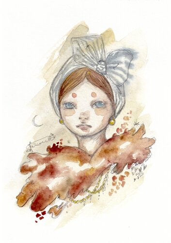 A Girl -Today’s painting 2026/03/27 par Keiko Suzuki Möller, Peinture en vente sur Singulart