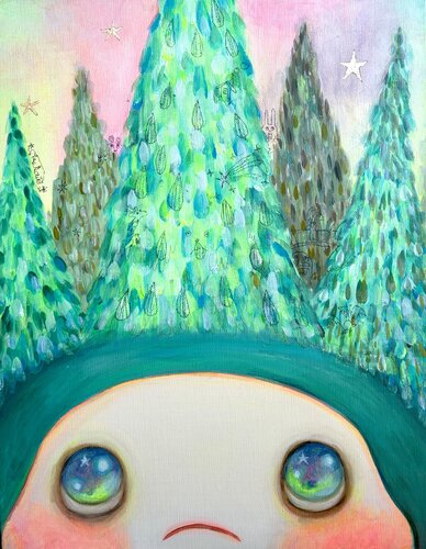 MORI MORI Beneath the Stars - MORI MORI series di Keiko Suzuki Möller, Pittura in vendita su Singulart