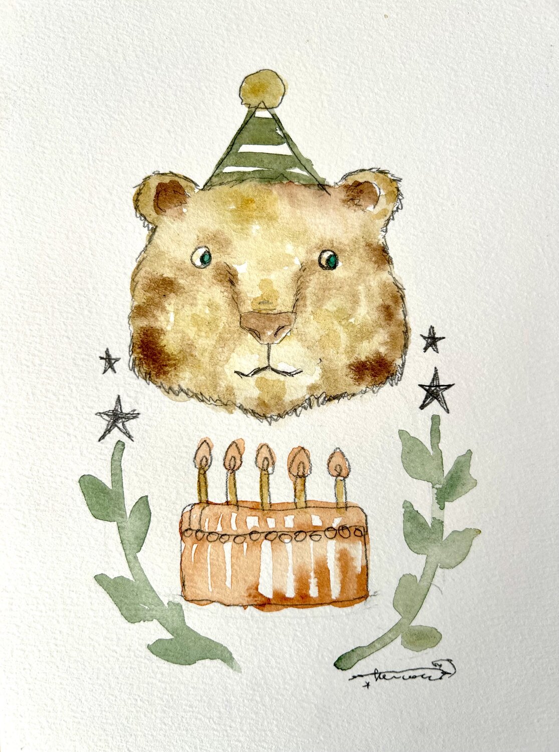Happy Birthday to You Keiko Suzuki Möller Originalgemälde zu verkaufen