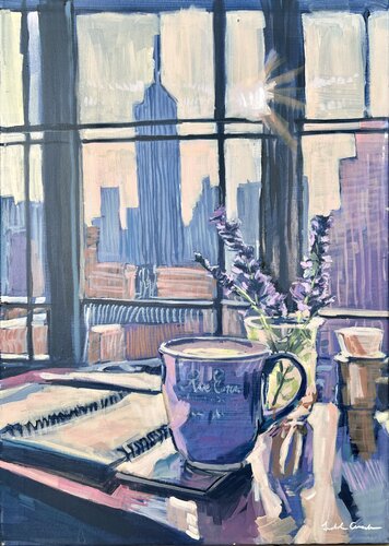 Noches de neón en Brooklyn van ISABEL ARANEDA, Schilderij te koop op Singulart