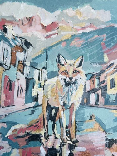 Fox in the Andes van ISABEL ARANEDA, Schilderij te koop op Singulart