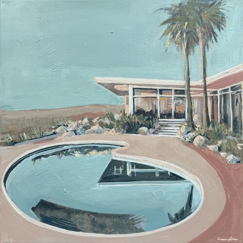 Desert Pool, Quiet Morning van ISABEL ARANEDA, Schilderij te koop op Singulart