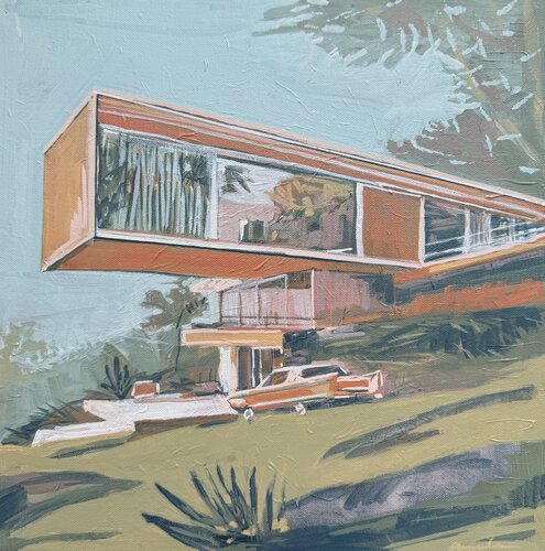 Mid-Century Arrival van ISABEL ARANEDA, Schilderij te koop op Singulart