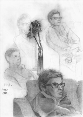 Mãe - Pencil Portrait van Rodrigo Silva, Tekening te koop op Singulart