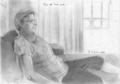 Avó - Pencil Portrait II van Rodrigo Silva, Tekening te koop op Singulart