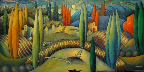 "Being Near the Land  and Ocean" de Viatcheslav (business name Slava TCH) Tchistiline, Pintura a la venta en Singulart