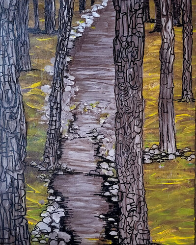 Drying stream van Tony Trigg, Schilderij te koop op Singulart