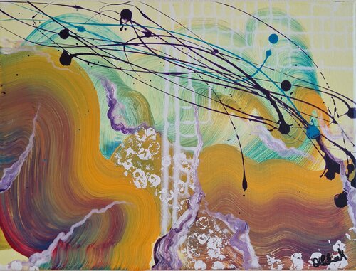 viele Kurven by Othilia Middendorf, Painting for Sale on Singulart