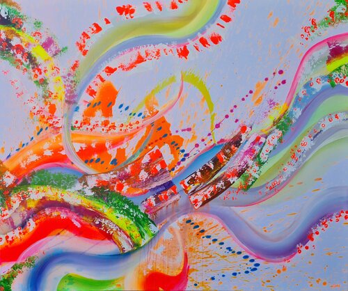 bunte Wellen van Othilia Middendorf, Schilderij te koop op Singulart