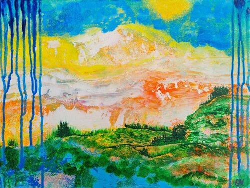 Berglandschaft par Othilia Middendorf, Peinture en vente sur Singulart