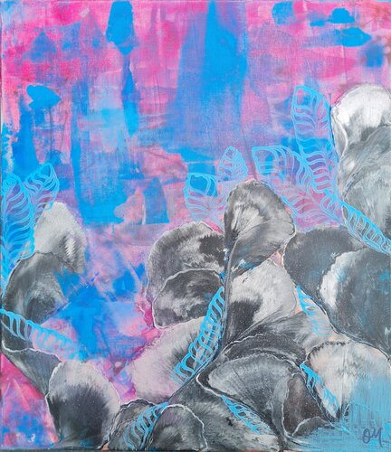 dark flowers van Othilia Middendorf, Schilderij te koop op Singulart