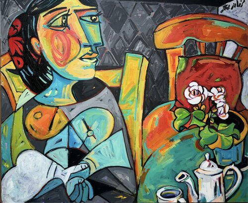 Ohne Titel van Farzaneh Ravesh, Schilderij te koop op Singulart