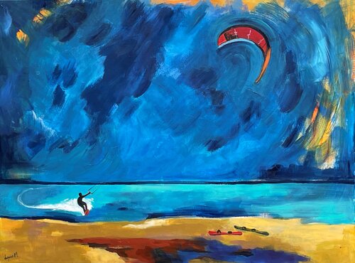 Kiteboarding von Lynne Meneses, Malerei kaufen auf Singulart