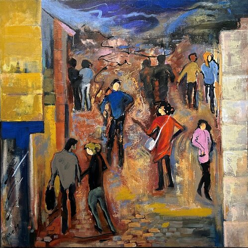 Urban Pulse at Twilight von Lynne Meneses, Malerei kaufen auf Singulart