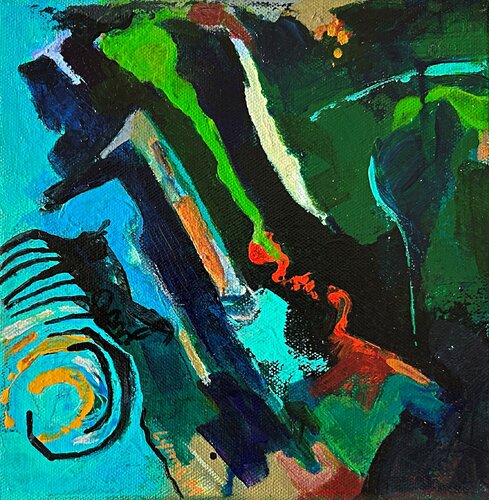 Into Green di Lynne Meneses, Pittura in vendita su Singulart