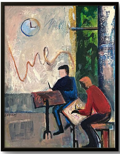 Studio Companions van Lynne Meneses, Schilderij te koop op Singulart