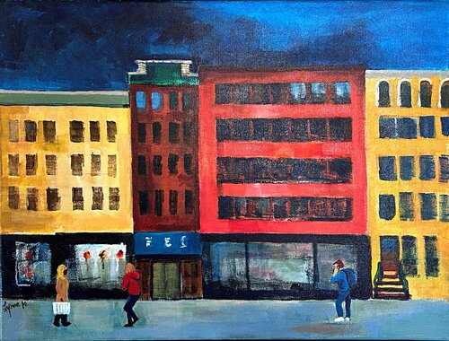 Downtown NYC de Lynne Meneses, Pintura a la venta en Singulart